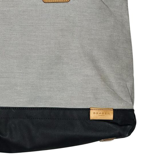 Skagen Kruse Canvas Laptop / Document Bag Gray Black - Picture 8 of 12